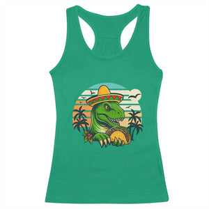 Funny Tacos Dinosaur Racerback Tank Top Mexican Food Lover Gift TS12 Irish Green Print Your Wear