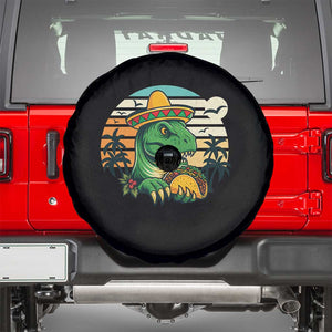 Funny Tacos Dinosaur Spare Tire Cover Mexican Food Lover Gift TS12 Black Print Your Wear