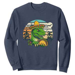 Funny Tacos Dinosaur Sweatshirt Mexican Food Lover Gift TS12 Navy Print Your Wear