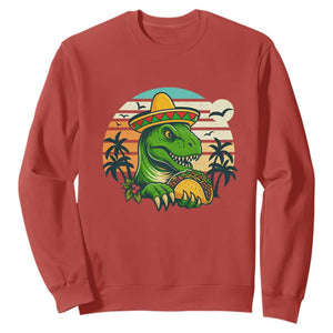 Funny Tacos Dinosaur Sweatshirt Mexican Food Lover Gift TS12 Red Print Your Wear