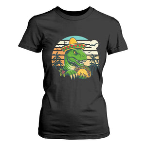 Funny Tacos Dinosaur T Shirt For Women Mexican Food Lover Gift TS12 Black Print Your Wear