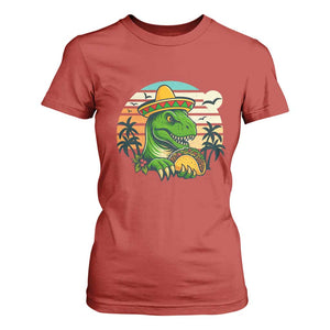 Funny Tacos Dinosaur T Shirt For Women Mexican Food Lover Gift TS12 Red Print Your Wear