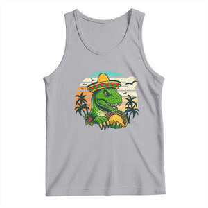 Funny Tacos Dinosaur Tank Top Mexican Food Lover Gift TS12 Athletic Heather Print Your Wear