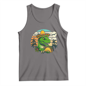 Funny Tacos Dinosaur Tank Top Mexican Food Lover Gift TS12 Deep Heather Print Your Wear