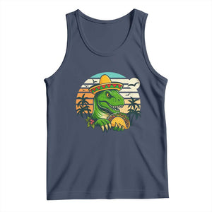 Funny Tacos Dinosaur Tank Top Mexican Food Lover Gift TS12 Navy Print Your Wear