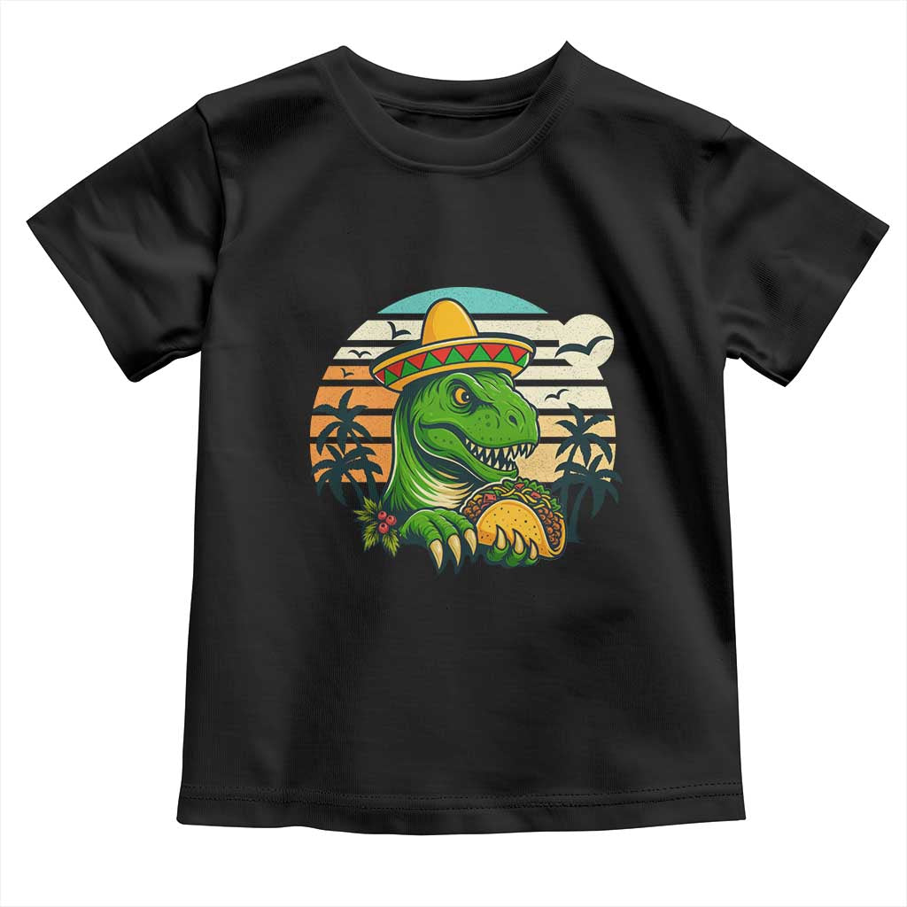 Funny Tacos Dinosaur Toddler T Shirt Mexican Food Lover Gift TS12 Black Print Your Wear
