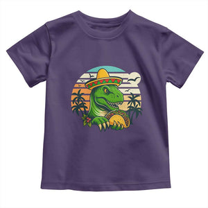 Funny Tacos Dinosaur Toddler T Shirt Mexican Food Lover Gift TS12 Purple Print Your Wear