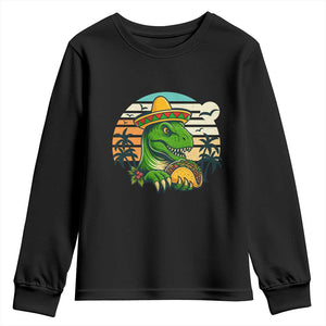 Funny Tacos Dinosaur Youth Sweatshirt Mexican Food Lover Gift TS12 Black Print Your Wear