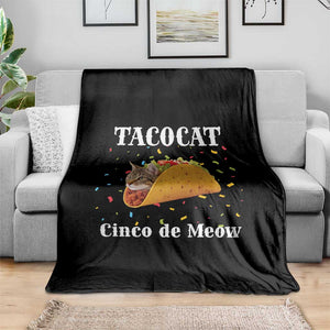 Funny Taco Cat Cinco De Meow Throw Blanket Mexican Food Lover Gift TS12 Print Your Wear