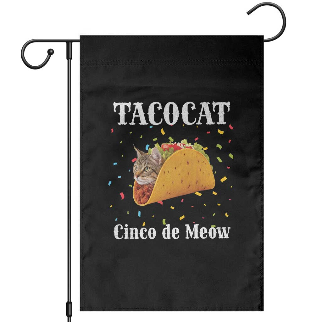 Funny Taco Cat Cinco De Meow Garden Flag Mexican Food Lover Gift TS12 Black Print Your Wear