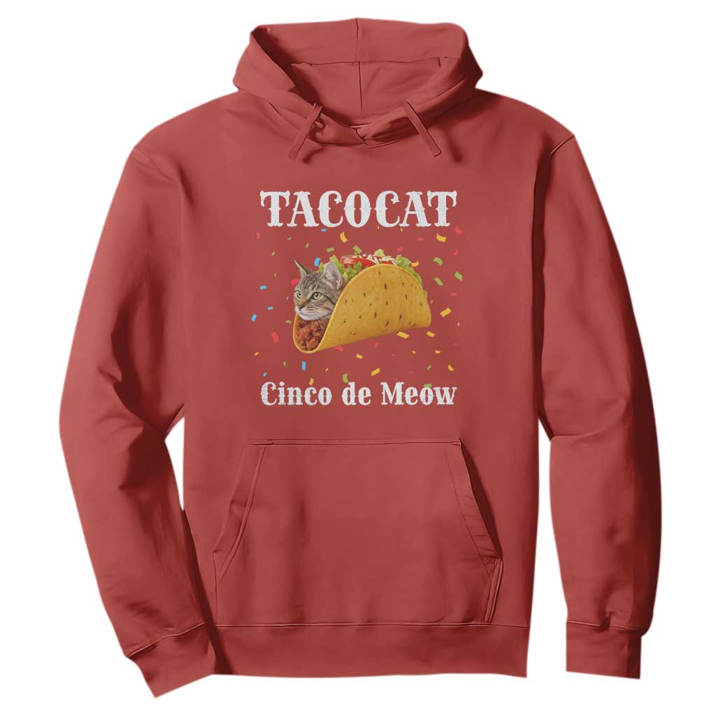 Funny Taco Cat Cinco De Meow Hoodie Mexican Food Lover Gift TS12 Red Print Your Wear