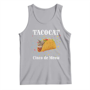 Funny Taco Cat Cinco De Meow Tank Top Mexican Food Lover Gift TS12 Athletic Heather Print Your Wear