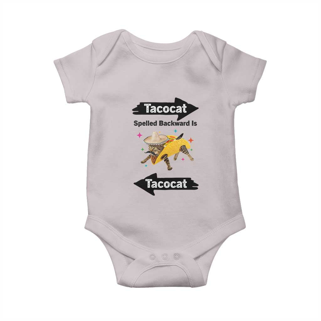 Funny Tacocat Spelled Backward Is Tacocat Baby Onesie Mexican Food Lover Gift TS12 Ice Gray Print Your Wear