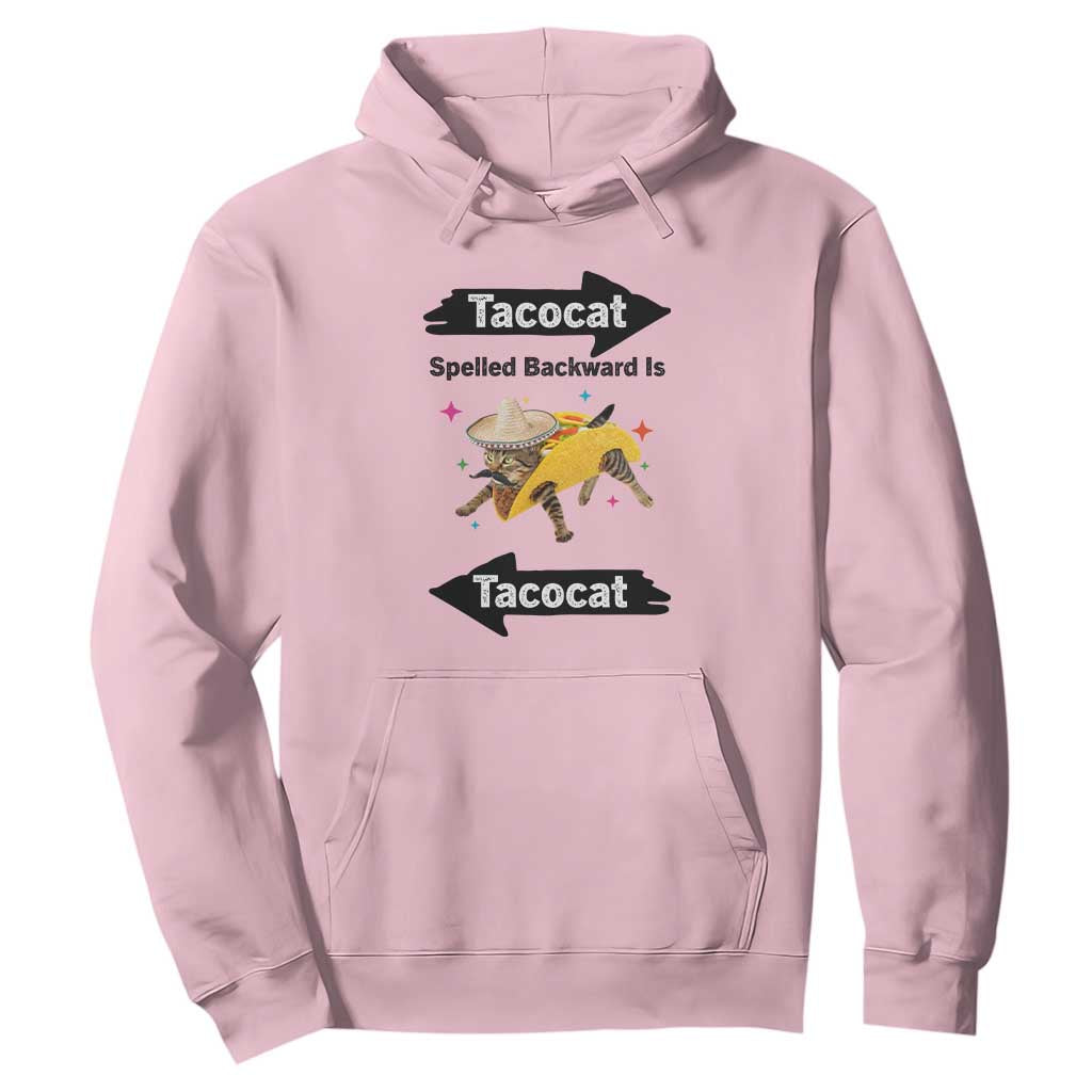 Funny Tacocat Spelled Backward Is Tacocat Hoodie Mexican Food Lover Gift TS12 Light Pink Print Your Wear