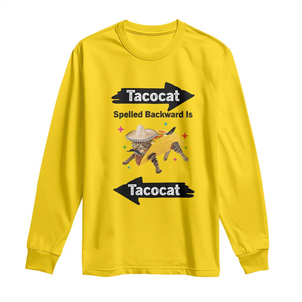 Funny Tacocat Spelled Backward Is Tacocat Long Sleeve Shirt Mexican Food Lover Gift TS12 Daisy Print Your Wear