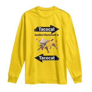 Funny Tacocat Spelled Backward Is Tacocat Long Sleeve Shirt Mexican Food Lover Gift TS12 Daisy Print Your Wear