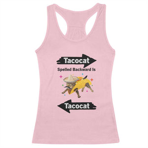 Funny Tacocat Spelled Backward Is Tacocat Racerback Tank Top Mexican Food Lover Gift TS12 Light Pink Print Your Wear