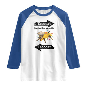 Funny Tacocat Spelled Backward Is Tacocat Raglan Shirt Mexican Food Lover Gift TS12 White Royal Print Your Wear