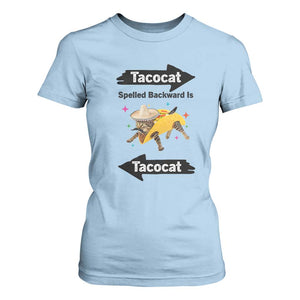 Funny Tacocat Spelled Backward Is Tacocat T Shirt For Women Mexican Food Lover Gift TS12 Light Blue Print Your Wear