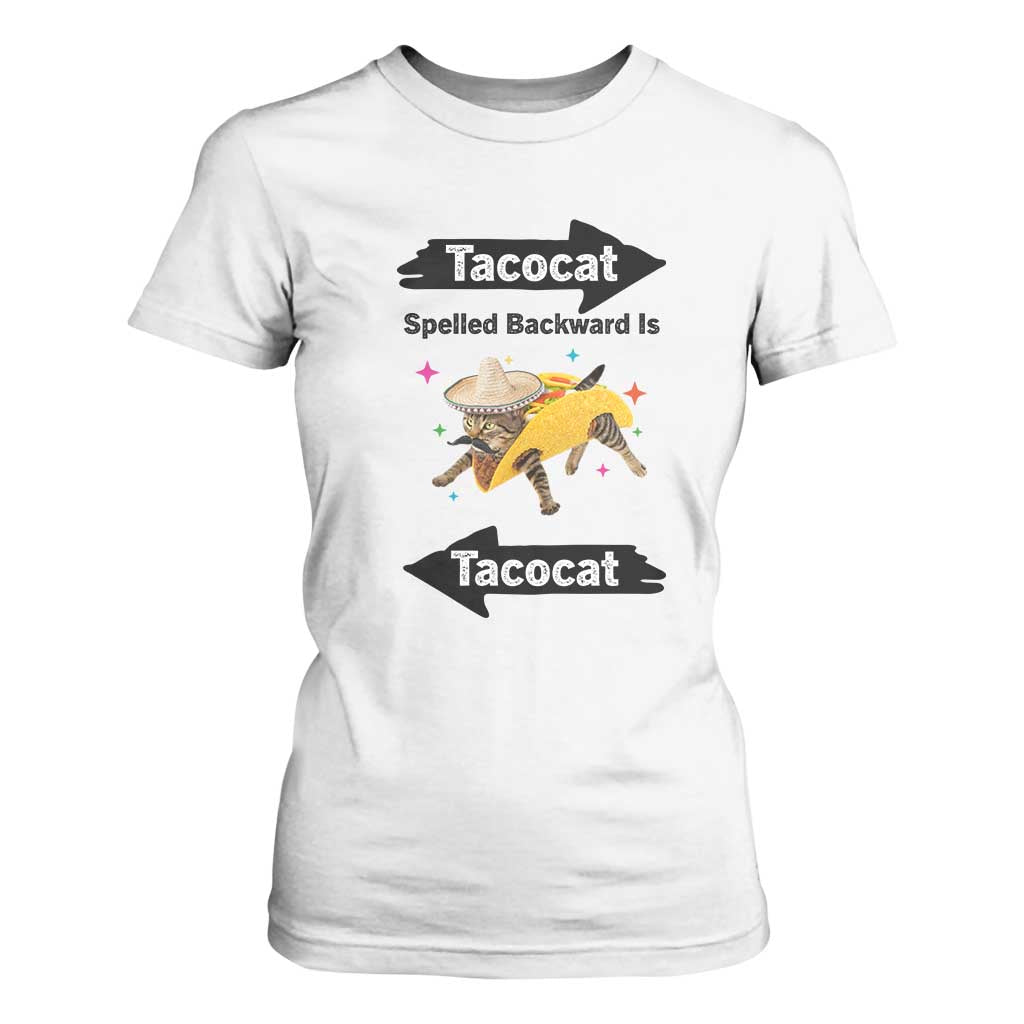 Funny Tacocat Spelled Backward Is Tacocat T Shirt For Women Mexican Food Lover Gift TS12 White Print Your Wear
