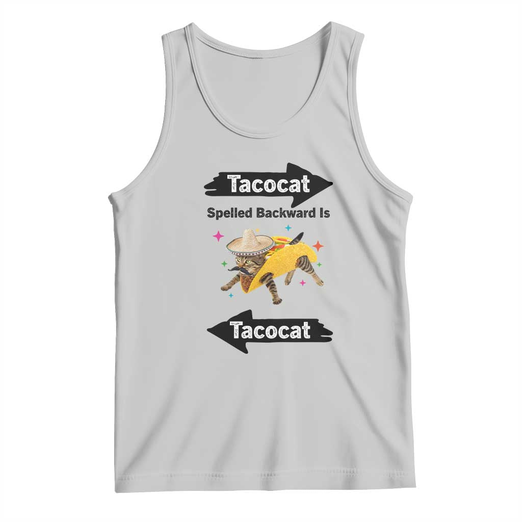 Funny Tacocat Spelled Backward Is Tacocat Tank Top Mexican Food Lover Gift TS12 Ash Print Your Wear