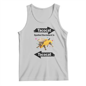 Funny Tacocat Spelled Backward Is Tacocat Tank Top Mexican Food Lover Gift TS12 Ash Print Your Wear