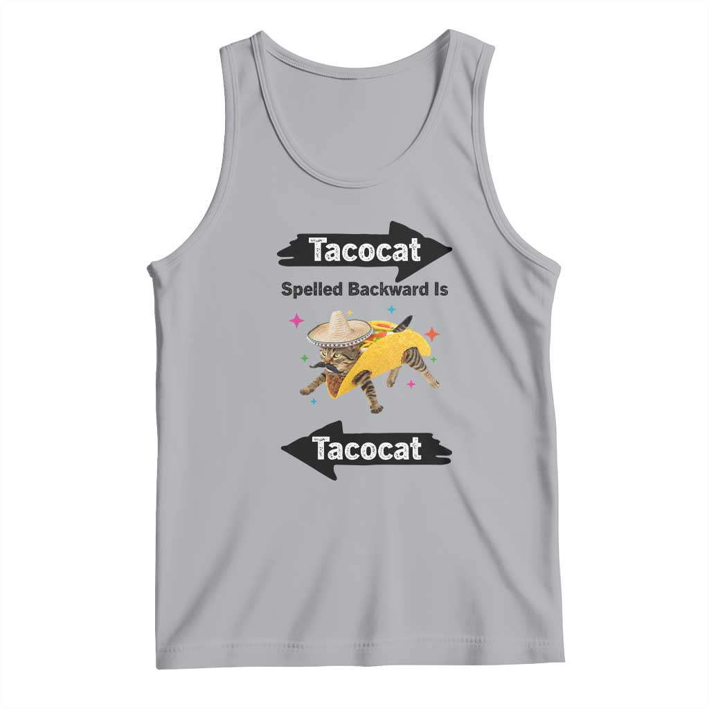Funny Tacocat Spelled Backward Is Tacocat Tank Top Mexican Food Lover Gift TS12 Athletic Heather Print Your Wear