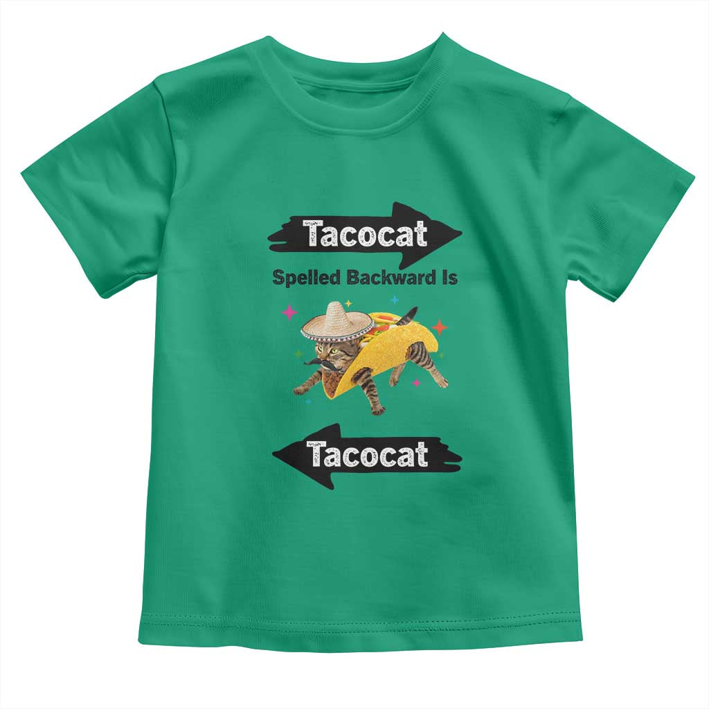 Funny Tacocat Spelled Backward Is Tacocat Toddler T Shirt Mexican Food Lover Gift TS12 Irish Green Print Your Wear