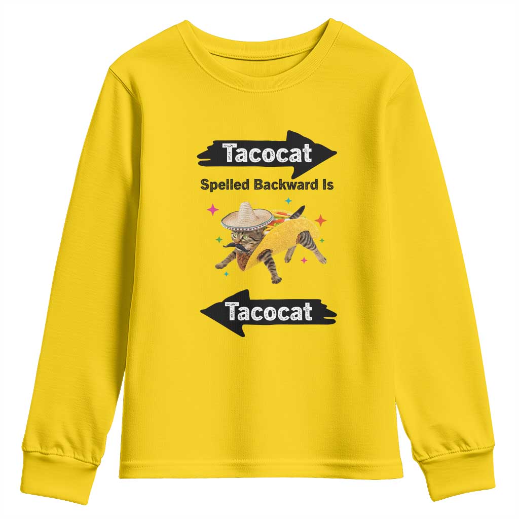 Funny Tacocat Spelled Backward Is Tacocat Youth Sweatshirt Mexican Food Lover Gift TS12 Daisy Print Your Wear
