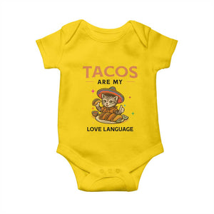 Tacos Are My Love Language Baby Onesie Funny Cat Eating Taco TS12 Daisy Print Your Wear
