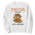 Tacos Are My Love Language Sweatshirt Funny Cat Eating Taco TS12 White Print Your Wear