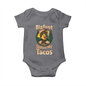 Funny Bigfoot Stole My Tacos Baby Onesie Sasquatch Taco Lover TS12 Charcoal Print Your Wear
