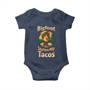 Funny Bigfoot Stole My Tacos Baby Onesie Sasquatch Taco Lover TS12 Navy Print Your Wear