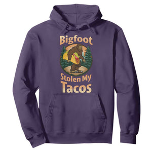 Funny Bigfoot Stole My Tacos Hoodie Sasquatch Taco Lover TS12 Purple Print Your Wear