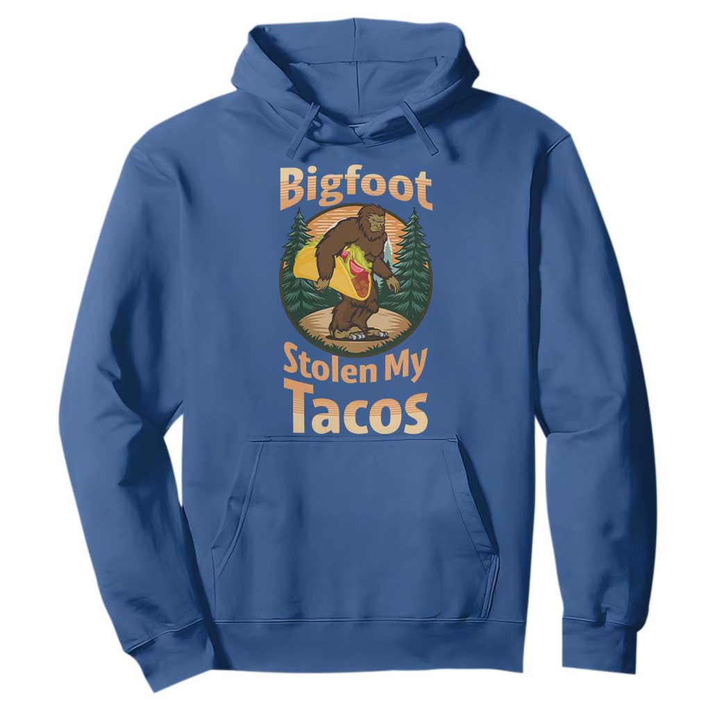 Funny Bigfoot Stole My Tacos Hoodie Sasquatch Taco Lover TS12 Royal Blue Print Your Wear