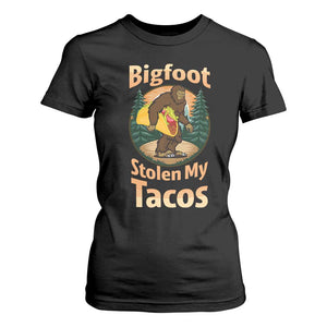 Funny Bigfoot Stole My Tacos T Shirt For Women Sasquatch Taco Lover TS12 Black Print Your Wear