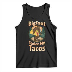 Funny Bigfoot Stole My Tacos Tank Top Sasquatch Taco Lover TS12 Black Print Your Wear