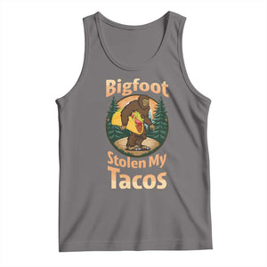 Funny Bigfoot Stole My Tacos Tank Top Sasquatch Taco Lover TS12 Deep Heather Print Your Wear