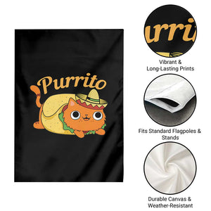 Funny Burrito Lover Gift Garden Flag Purrito Cat TS12 Print Your Wear