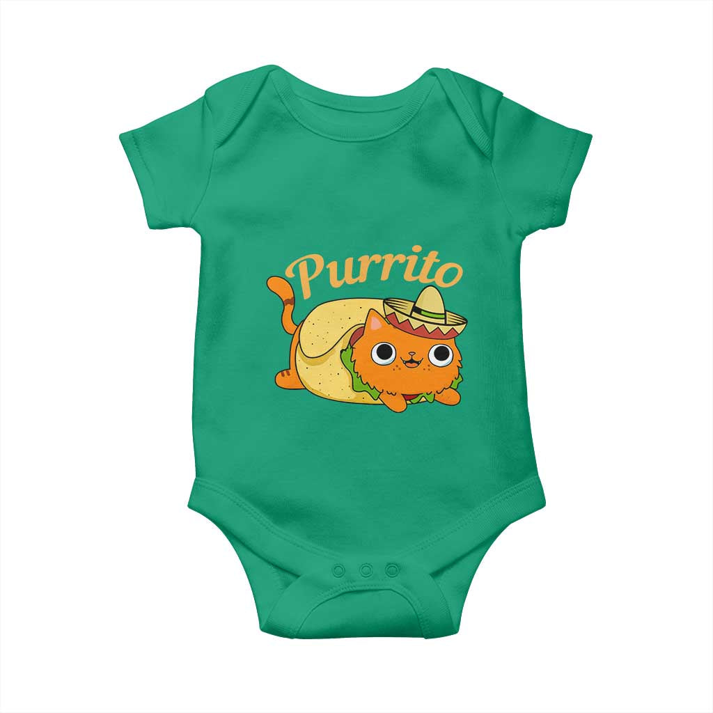 Funny Burrito Lover Gift Baby Onesie Purrito Cat TS12 Irish Green Print Your Wear