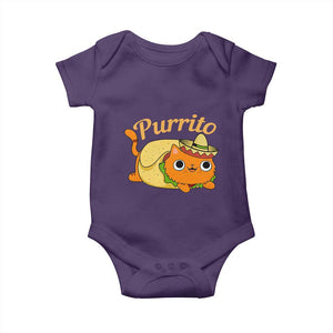Funny Burrito Lover Gift Baby Onesie Purrito Cat TS12 Purple Print Your Wear