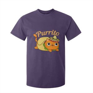 Funny Burrito Lover Gift T Shirt For Kid Purrito Cat TS12 Purple Print Your Wear