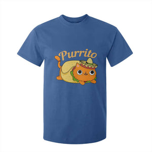 Funny Burrito Lover Gift T Shirt For Kid Purrito Cat TS12 Royal Blue Print Your Wear