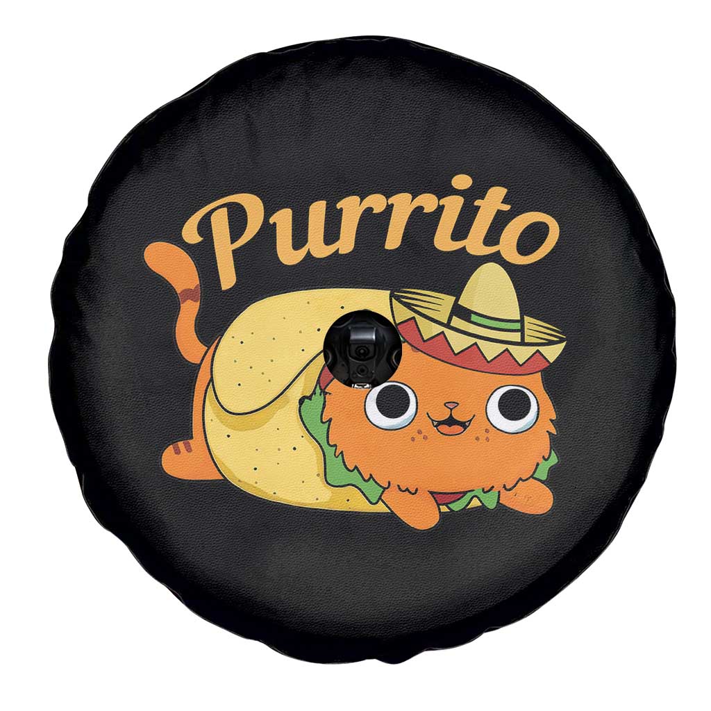 Funny Burrito Lover Gift Spare Tire Cover Purrito Cat TS12 Print Your Wear