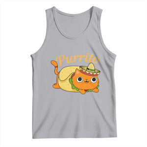 Funny Burrito Lover Gift Tank Top Purrito Cat TS12 Athletic Heather Print Your Wear