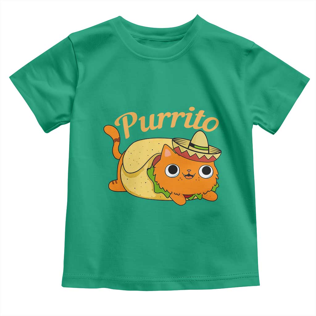 Funny Burrito Lover Gift Toddler T Shirt Purrito Cat TS12 Irish Green Print Your Wear