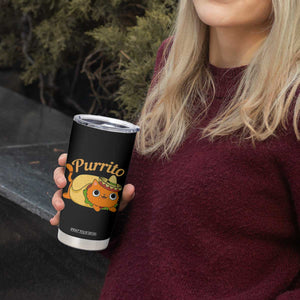 Funny Burrito Lover Gift Tumbler Cup Purrito Cat TS12 Print Your Wear