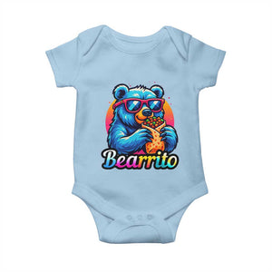 Mexican Food Lover Gift Baby Onesie Funny Bearrito TS12 Light Blue Print Your Wear