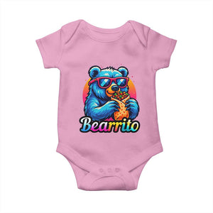 Mexican Food Lover Gift Baby Onesie Funny Bearrito TS12 Light Pink Print Your Wear