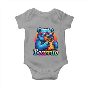 Mexican Food Lover Gift Baby Onesie Funny Bearrito TS12 Sport Gray Print Your Wear
